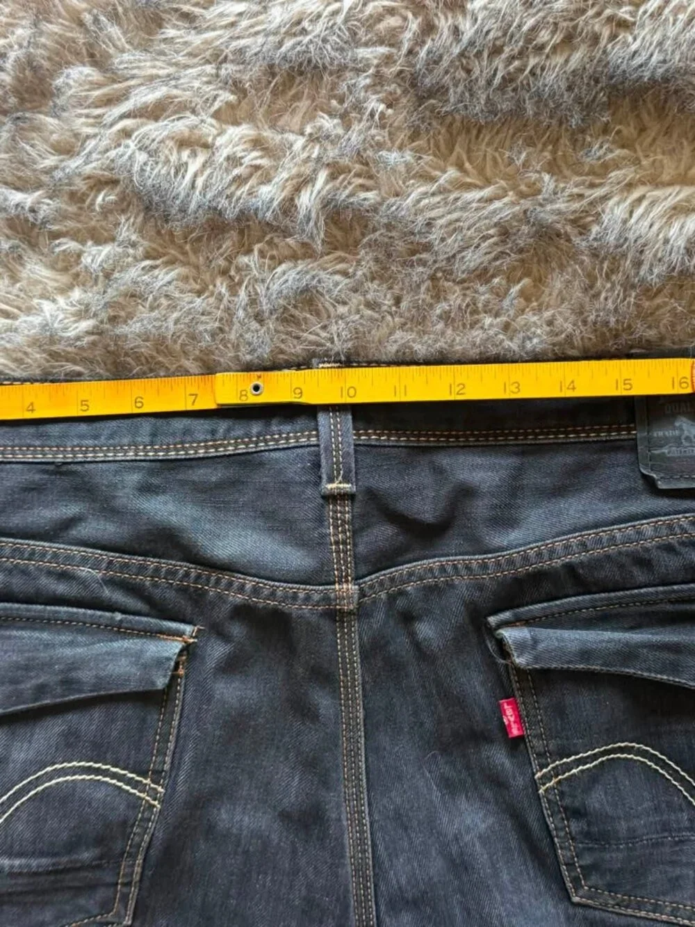Levi's 569 Loose Straight Jeans Mens 36x32 Black Dark Wash Denim Flap Pocket